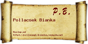 Pollacsek Bianka névjegykártya